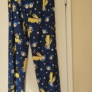 Blue and Yellow Starry Character Pajama Pants